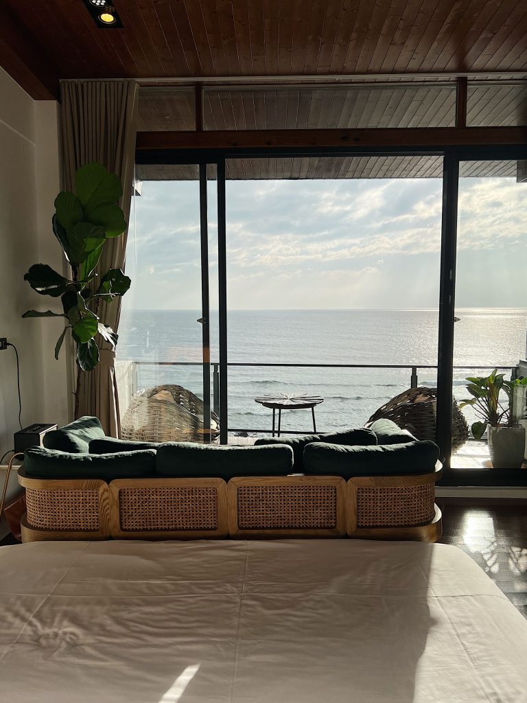 avoid the single supplement in solo travel luxury empty boutique hotel room with ocean view