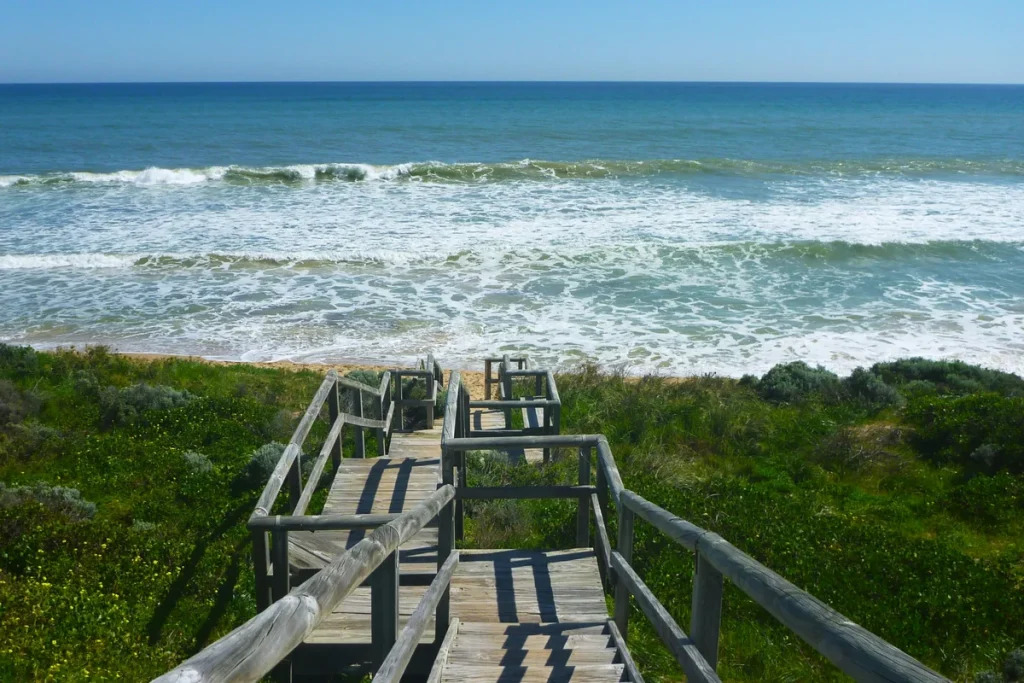 A boardwalk leading to the open ocean — best countries for solo female travel over 50